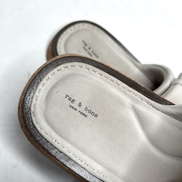 RAG & BONE Parque Cork-Heel Slide Comfort Sandals S-333 Sz 39 EU / 9 US - Picture 3 of 9